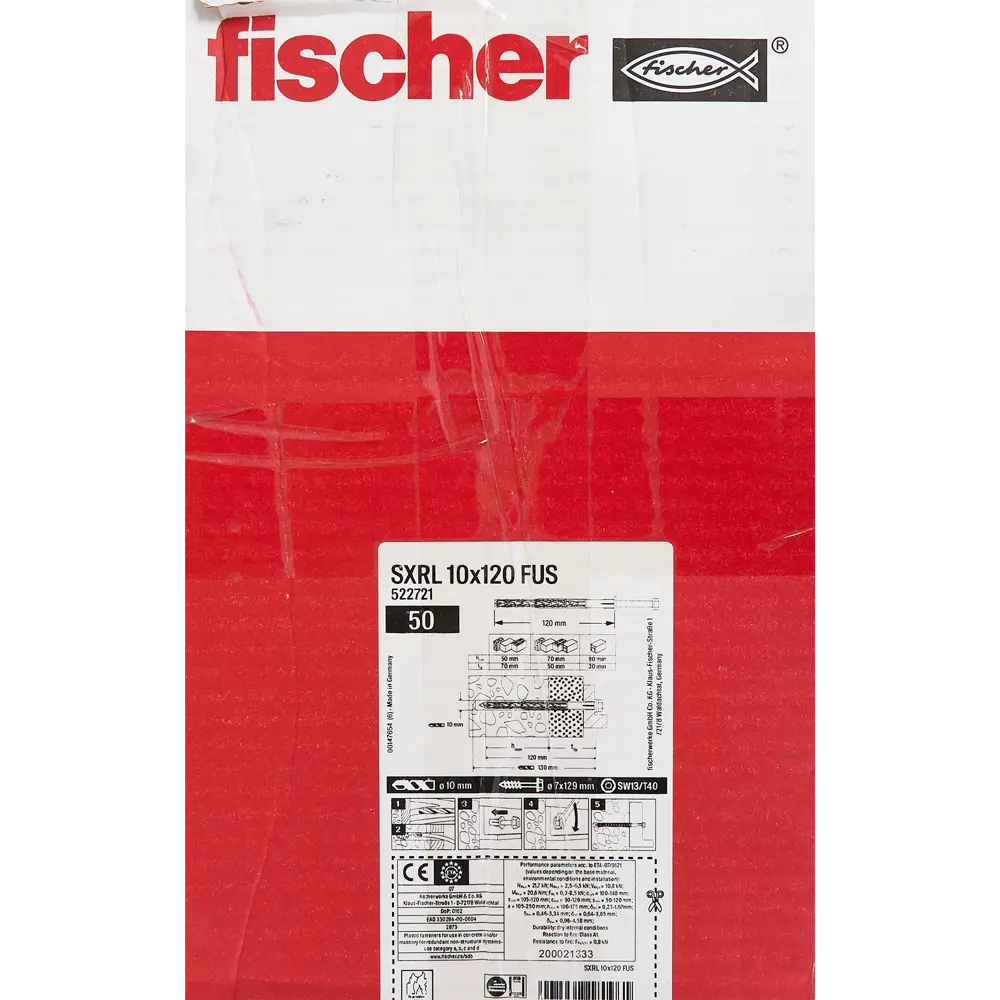 Дюбель фасадный с шурупом SXRL10X120FUS,50 шт FISCHER STLM-2050028 - Вид №4