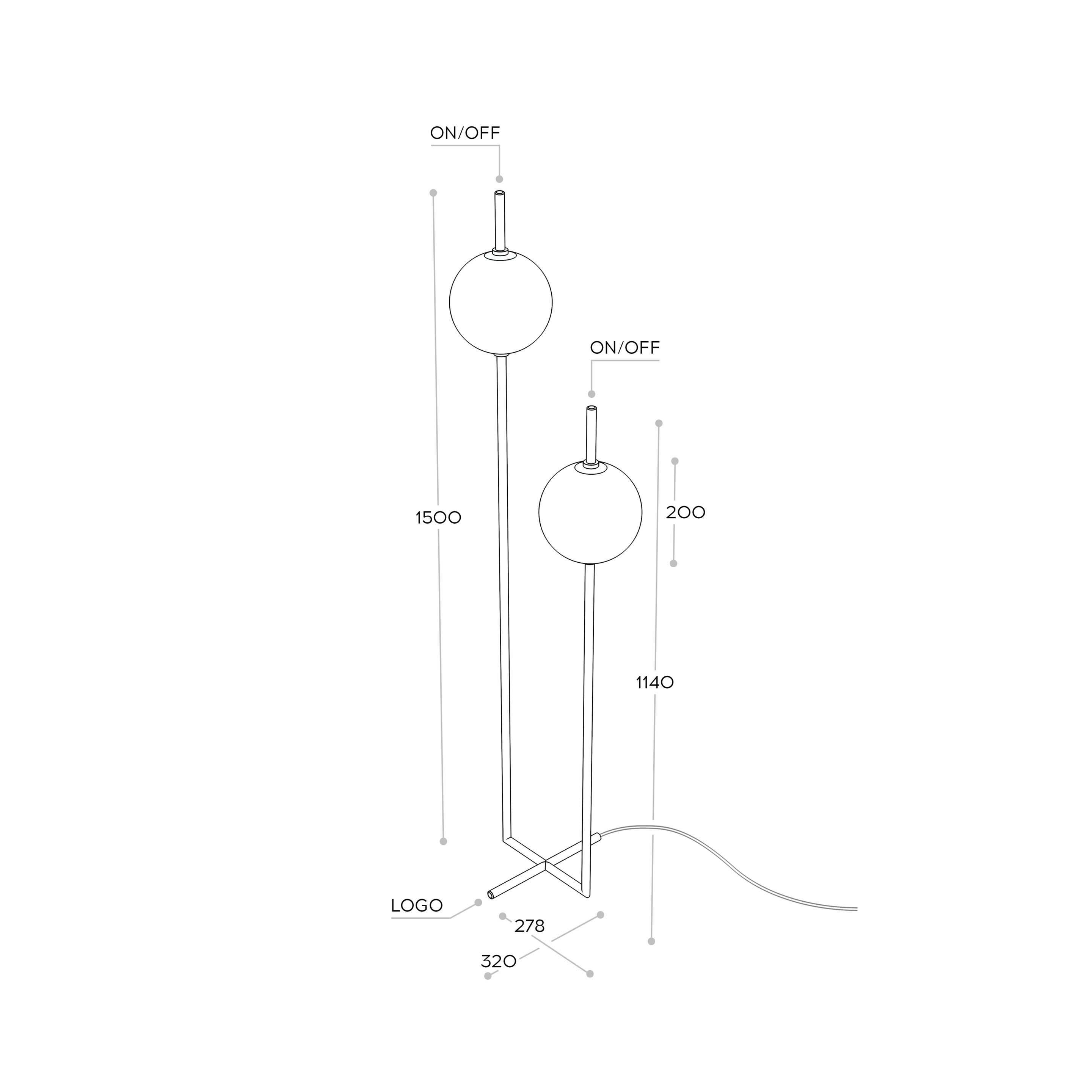 Металлический светодиодный торшер Maytoni THE SIXTH SENSE ARCH-00016831 - Вид №4
