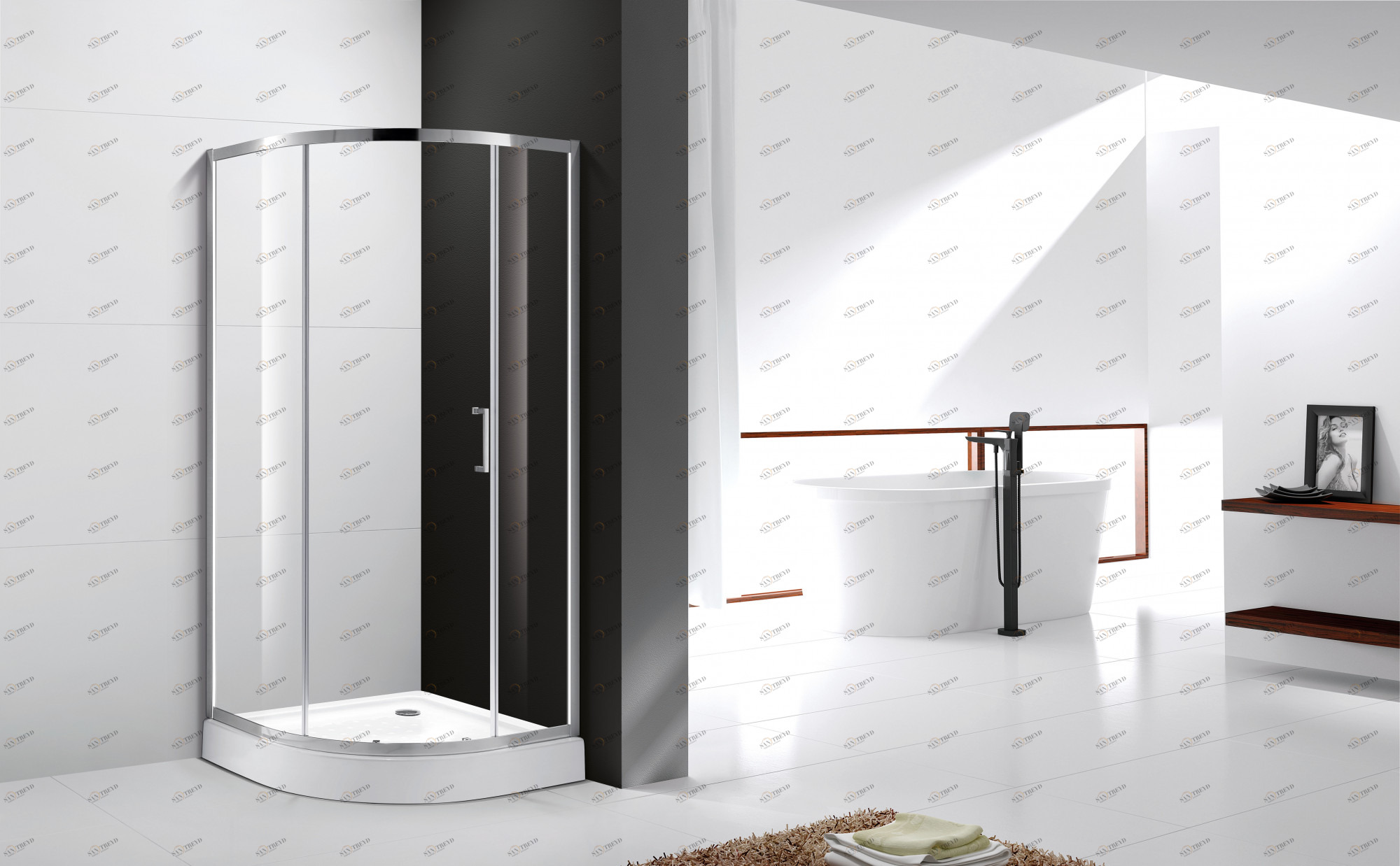 Душевой уголок CEZARES MOLVENO-R-1-100-P-Cr-IV