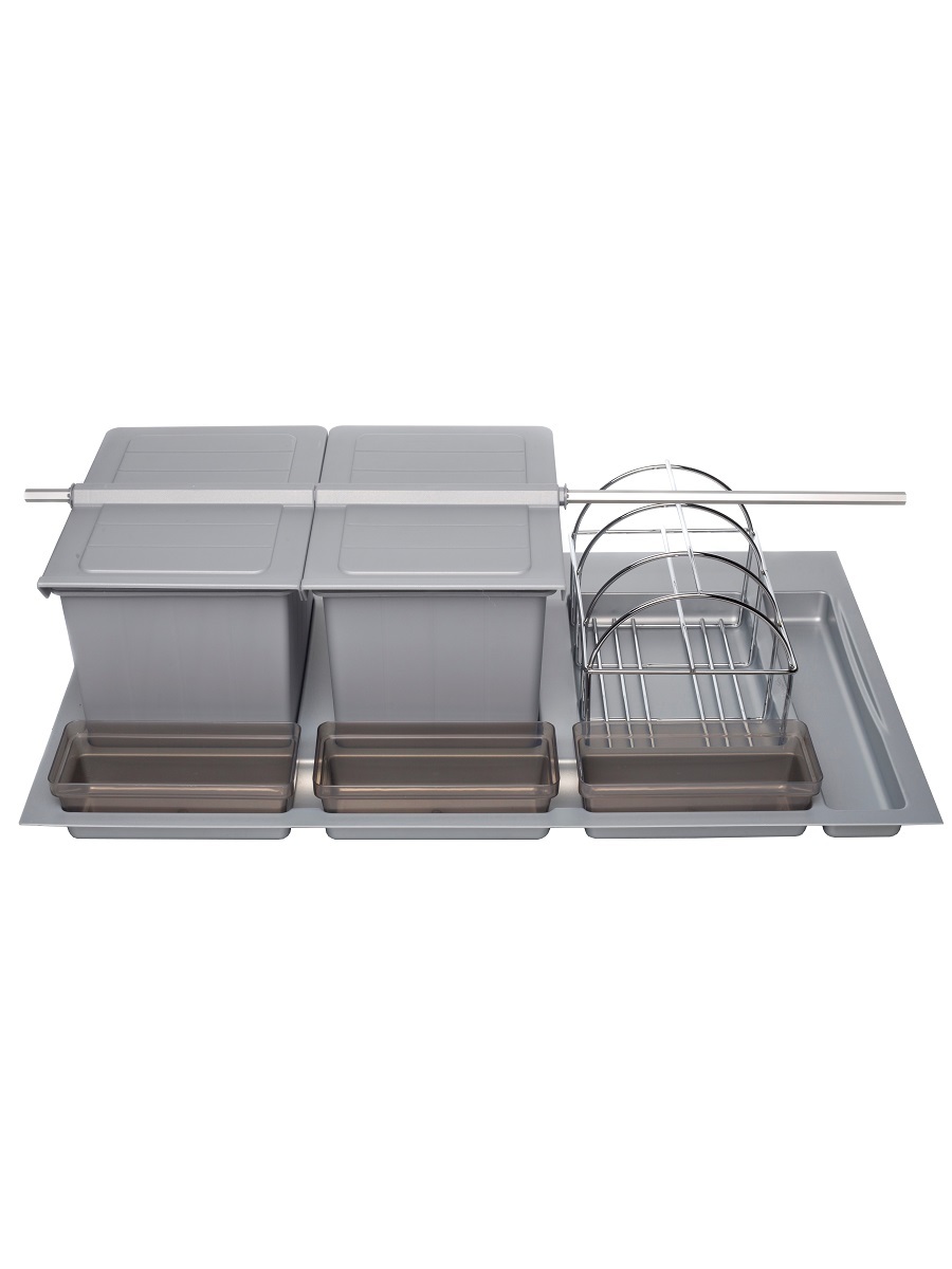 Система сортировки мусора Omega Duet/Top 900/24/3 Metallic Grey NAVAKO 10286