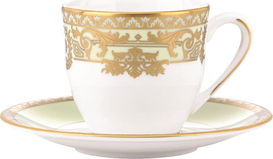 10665761 Lenox Набор из 2 чашек для эспрессо с блюдцами Lenox "Рококо,Маркеса" 90мл Фарфор костяной 