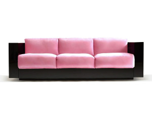 3-местный бархатный диван с деревянным каркасом