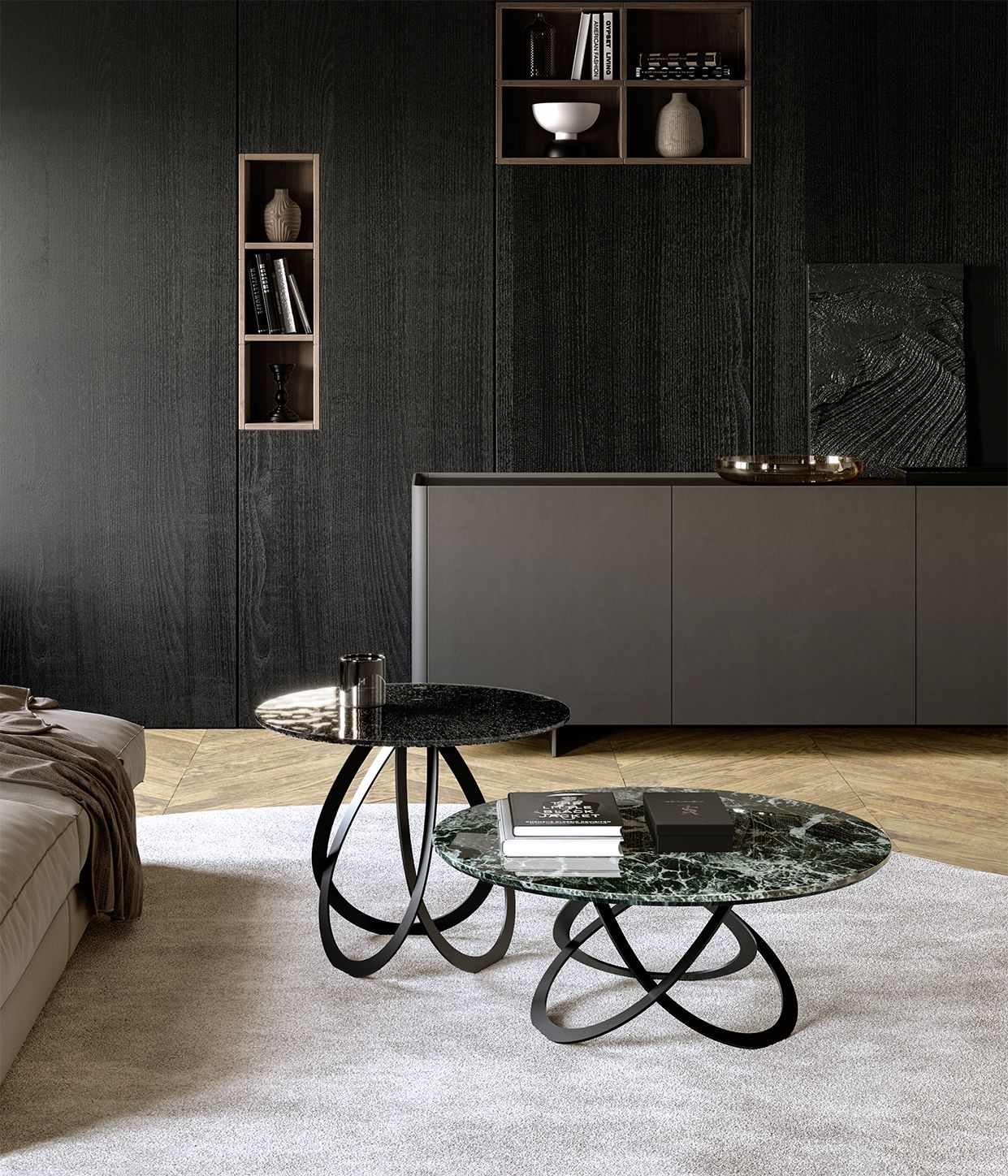 Круглый мраморный журнальный столик EFORMA FEBE LOW ARCH-00017429 - Вид №1