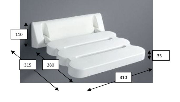 Пластиковое складное сиденье для душа Thermomat SPR-PP ARCH-00137699 - Вид №2