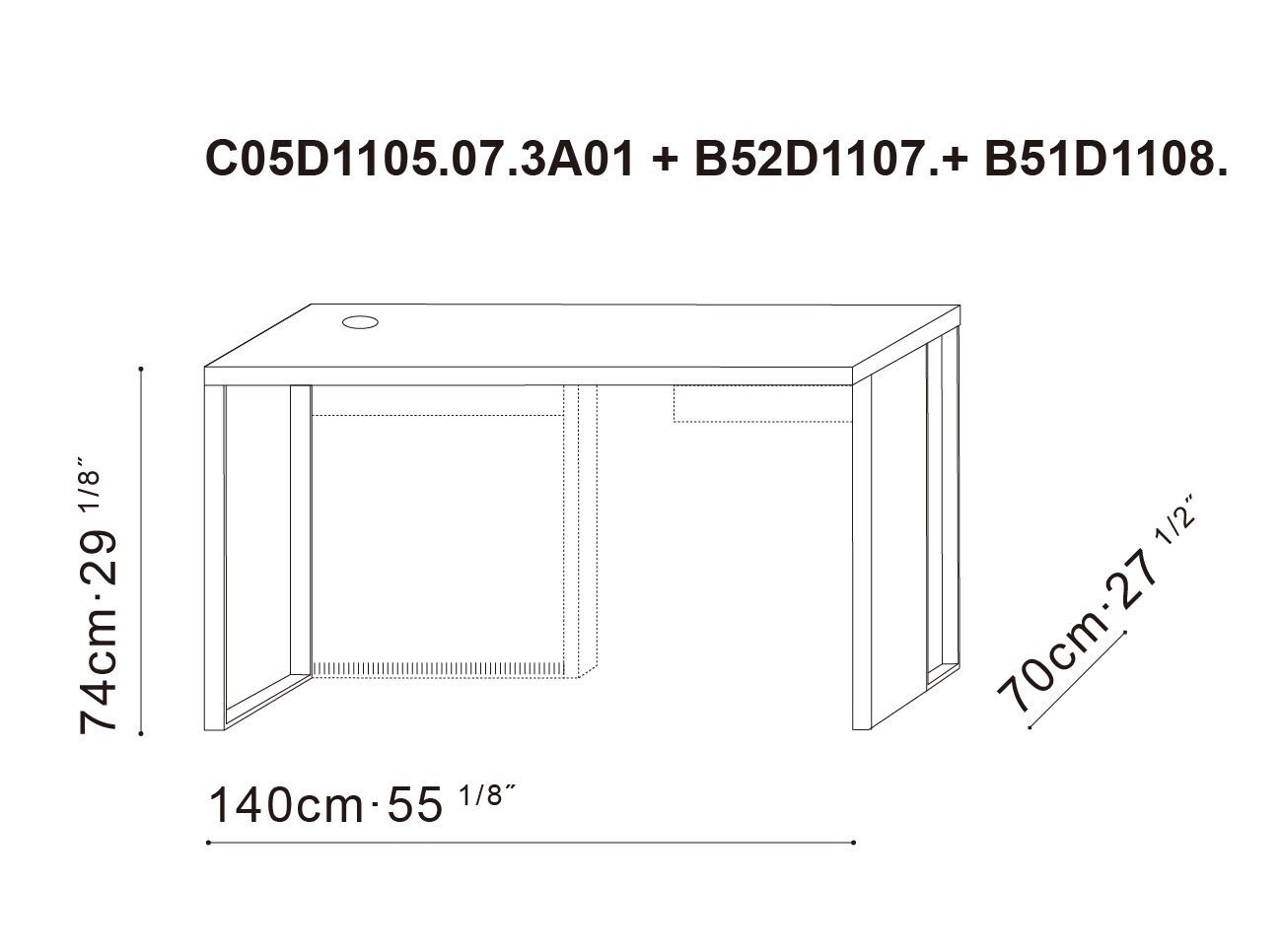 Деревянный шпон исполнительный стол с ящиками CAMERICH TIME ARCH-00052468 - Вид №6