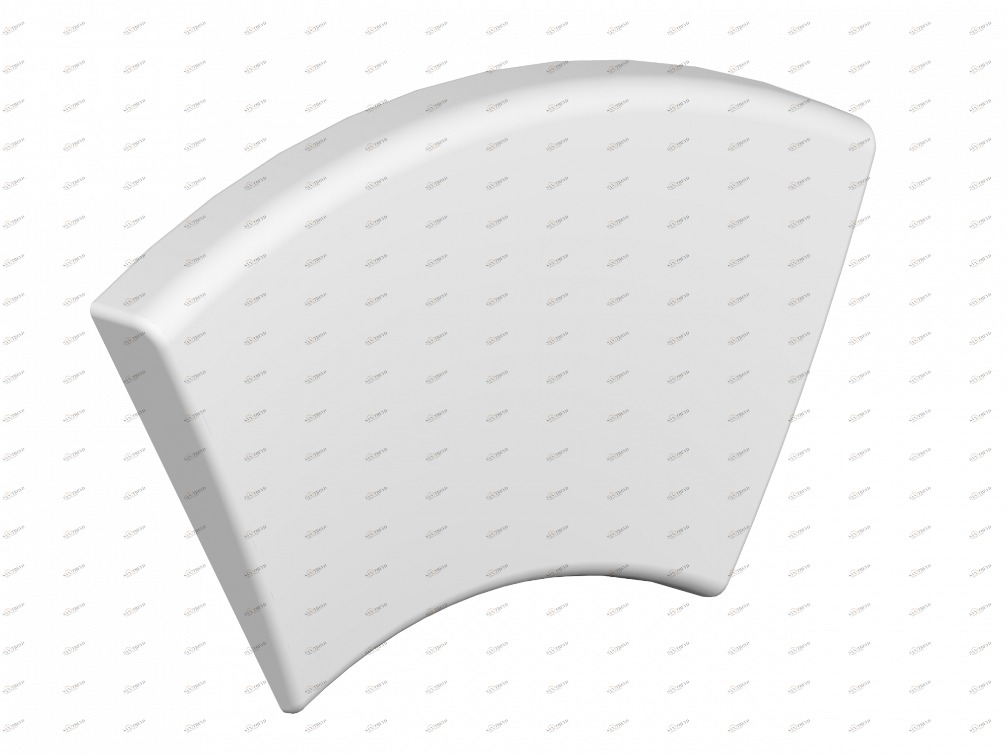 B16-P105 Подголовник из полиуретанового геля 38.5 x 21 см, высота 2 см, белый Thg-paris Аксессуары Без отделки 