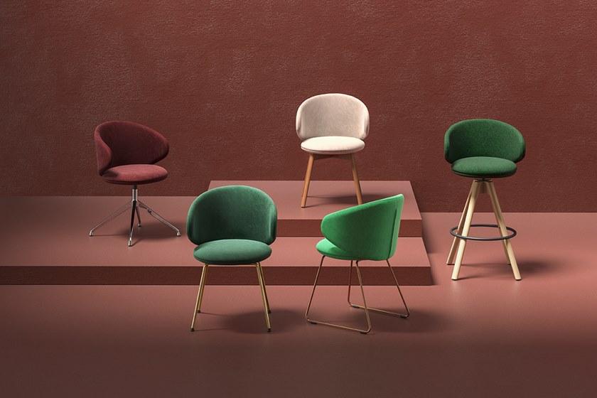 arrmet Стул из ткани на ножках из массива дерева Belle sun-id-1441470 - Вид №2