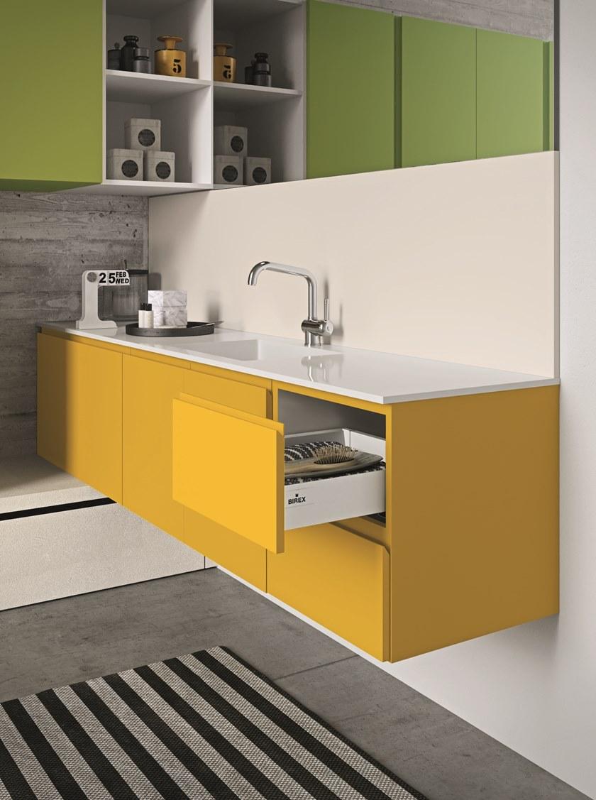 Birex Лакированный шкаф для стирки стиральной машины Idrobox sun-id-1396909 - Вид №1