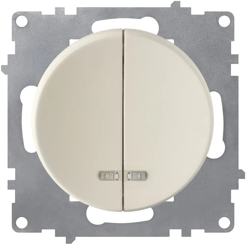 ONEKEYELECTRO Florence — двухклавишный выключатель с подсветкой 82126996