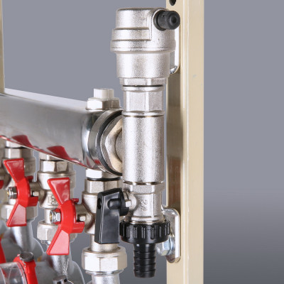 VT.GPA.06S04.L6 Узел этажный для поквартирного учета тепловой энергии с автоматическим регулятором перепада давлений Valtec 1", 6 вых., ввод слева  - Вид №5