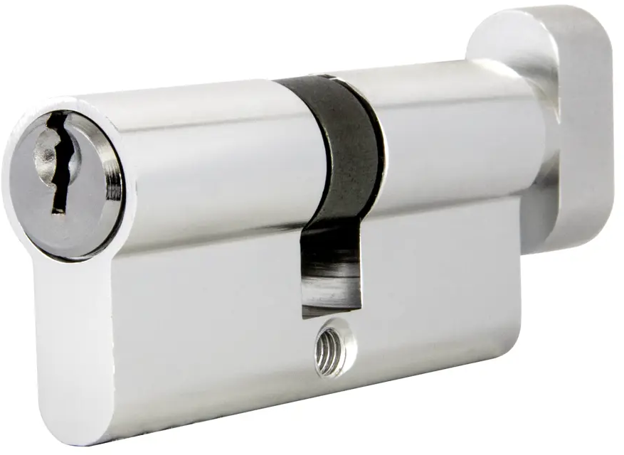 AJAX Цилиндр AX102/70 ключ-вертушка с хромированным покрытием 83738361