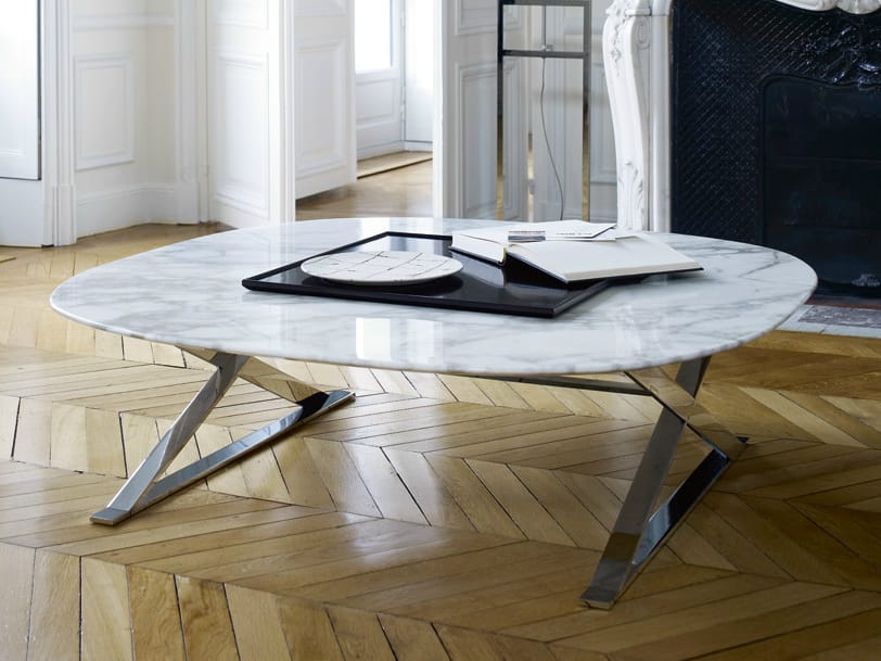 Мраморный квадратный низкий журнальный столик Maxalto пафос ARCH-00014089