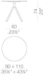 Lapalma Круглый алюминиевый стол Fork P124 - Вид №1