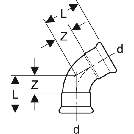32609 Отвод Geberit Mapress из нержавеющей стали Geberit  - Вид №14
