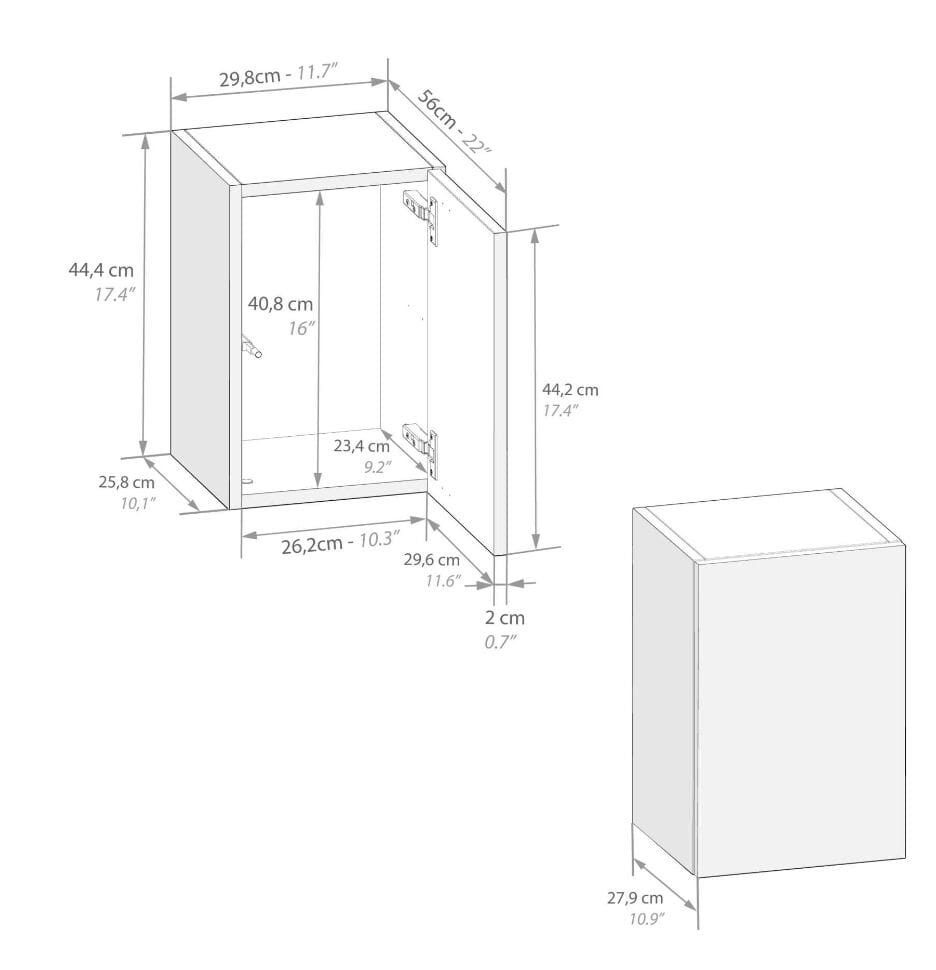 Вертикальный навесной шкаф из меламиновой ткани с дверным полотном Mobili Fiver IACOPO ARCH-00123414 - Вид №10