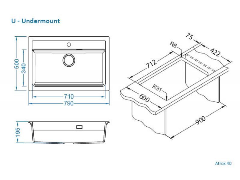 Мойка Alveus Atrox 40 1140447 - Вид №2