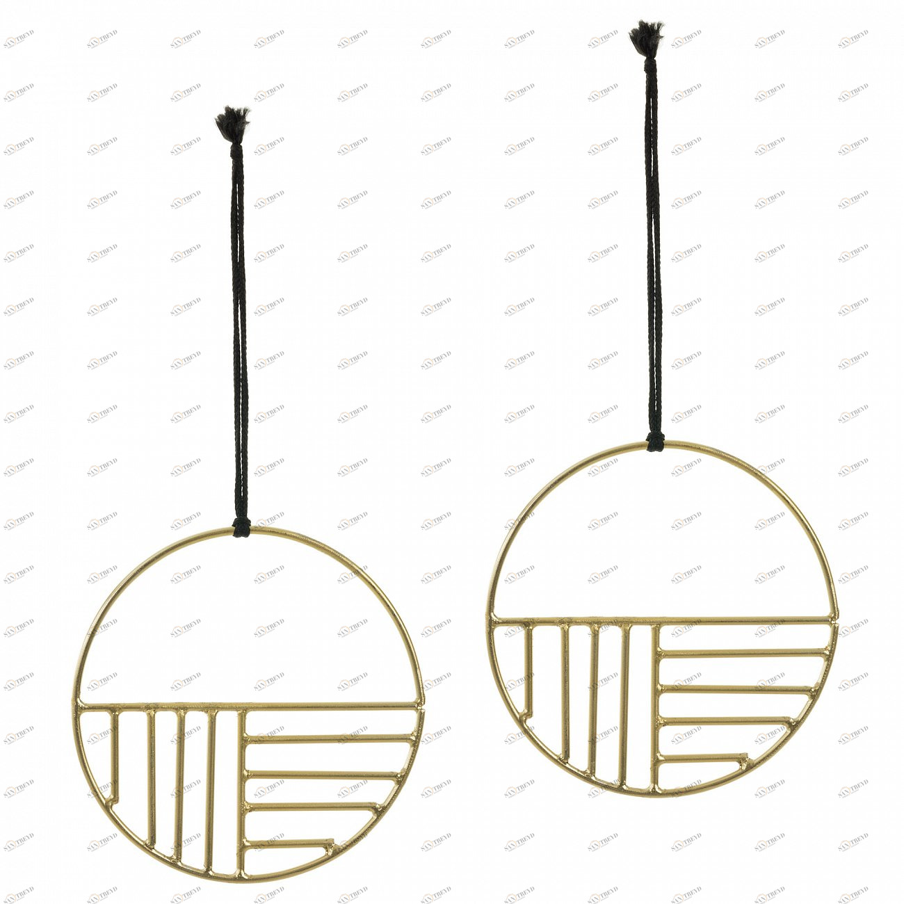 Украшение подвесное металлическое круглое 10 см Xanthe от La Forma, 2 штуки LA FORMA XANTHE 343374 Золотой 