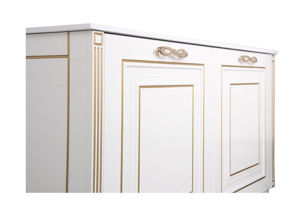 Тумба с раковиной Aquanet Паола 120 белый/золото (литьевой мрамор) 0018611400164747 - Вид №4
