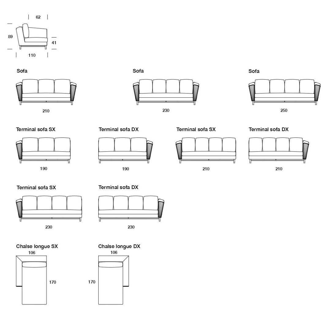 Диван из ткани или кожи Former In Italia REBEL ARCH-00104845 - Вид №5