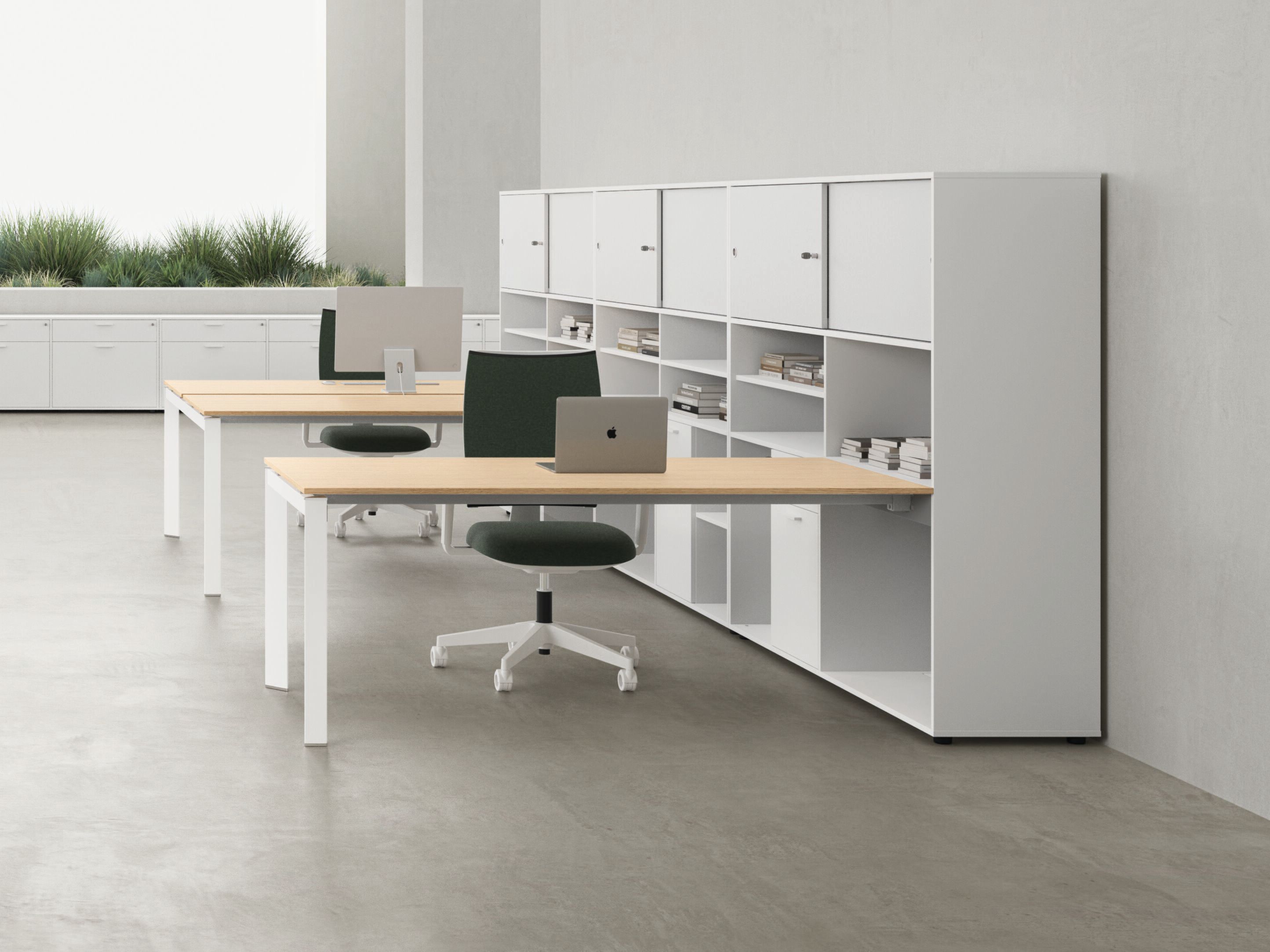 Секционная рабочая станция из меламина и металла DVO Entity ARCH-00041680