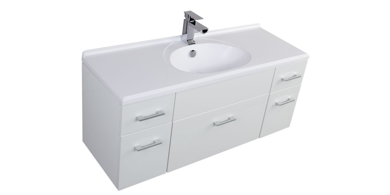 Комплект мебели Aquanet Данте 110 белый (2 навесных шкафчика) 00161224 - Вид №3