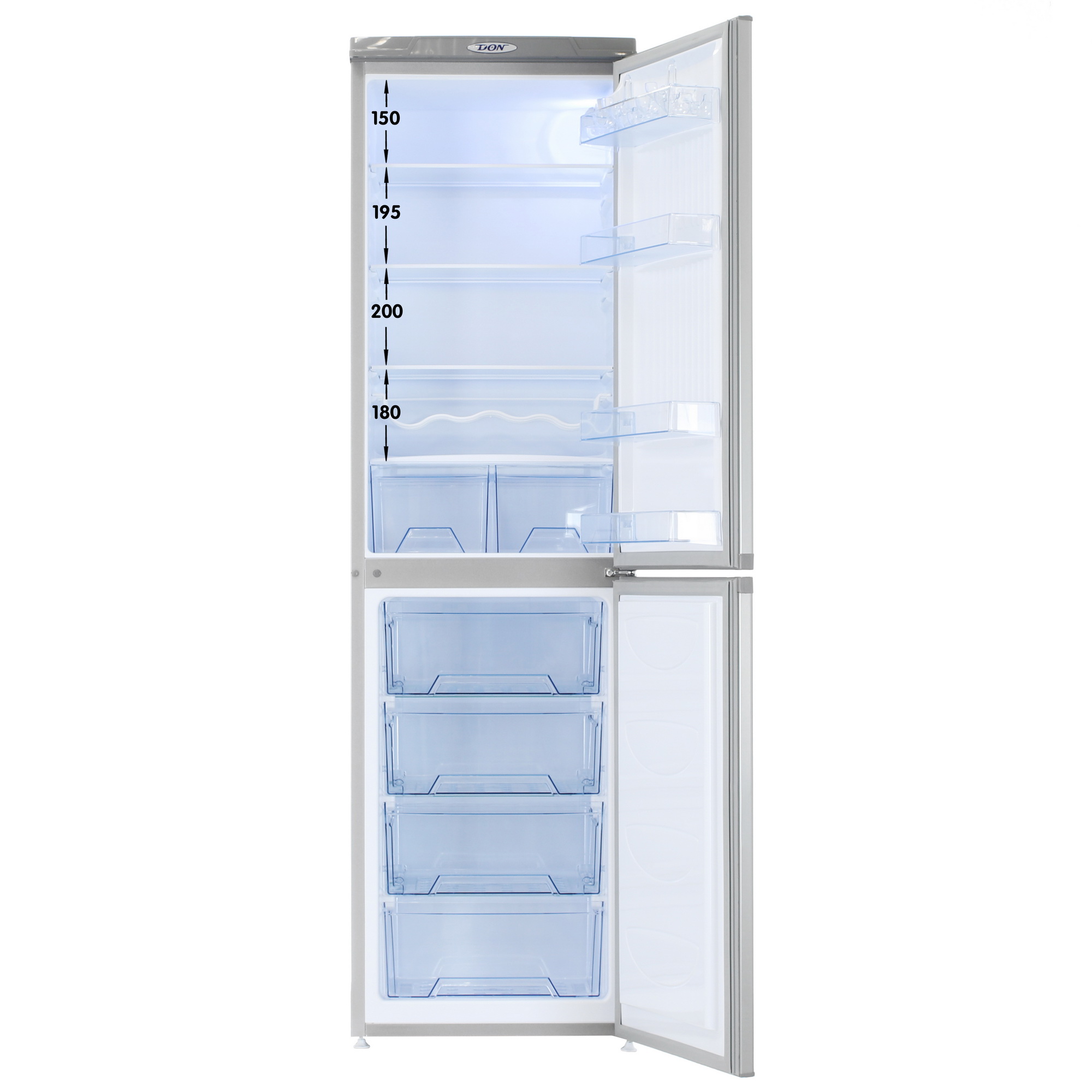 1229510 Холодильник с морозильником   DON R-297 NG серебристый STDN-0129801 - Вид №1