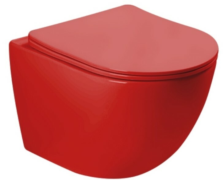 SL-5005MR Унитаз подвесной безободковый красный матовый LAB.Space 