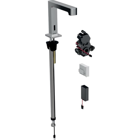 116.198.21.1 Смеситель для раковины Geberit Brenta, вертикальный монтаж, питание от батарей, с функциональным блоком для скрытого монтажа Geberit  - Вид №3