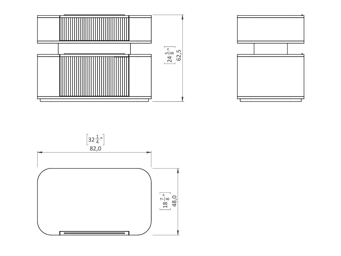 Прямоугольная тумбочка с ящиками Casa Magna Essence ARCH-00124694 - Вид №3