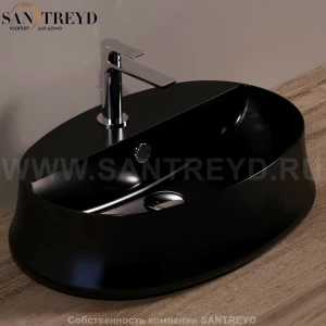 SH05NEROMATT Накладная раковина на столешницу  овальная Simas Sharp