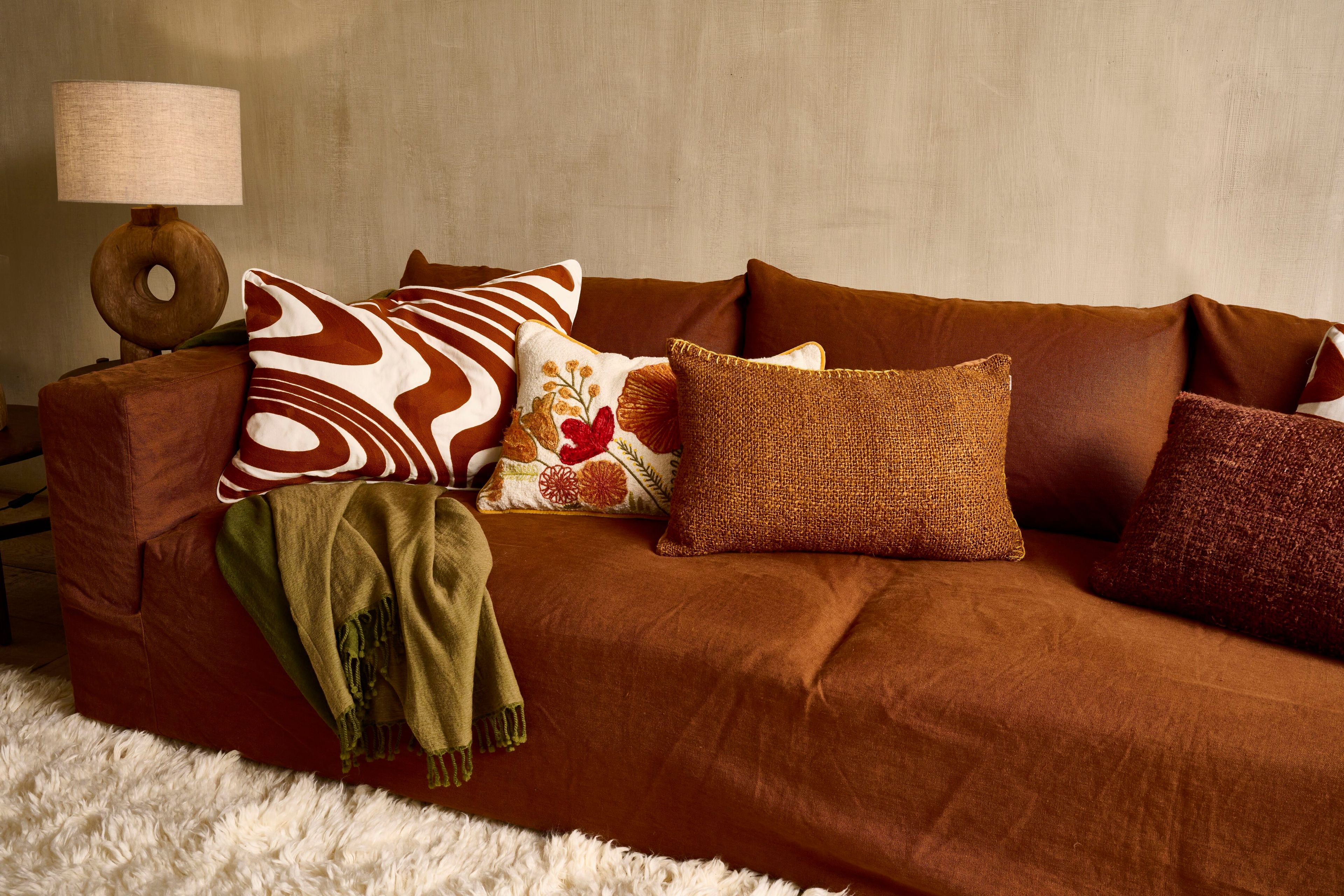 Подушка из льна и хлопка POMAX ALPHA BORDERS ARCH-00067739 - Вид №10