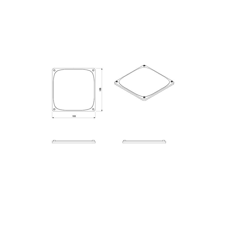 Пластина для розеток и выключателей из натурального алюминия Genuit Silver ARCH-00127912 - Вид №17