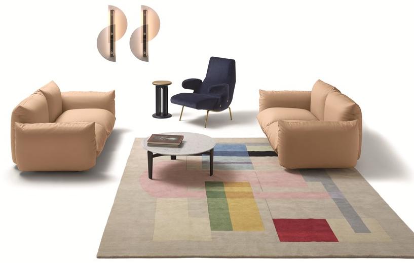 arflex 3-х местный кожаный диван с обивкой Marenco sun-id-1452804 - Вид №1