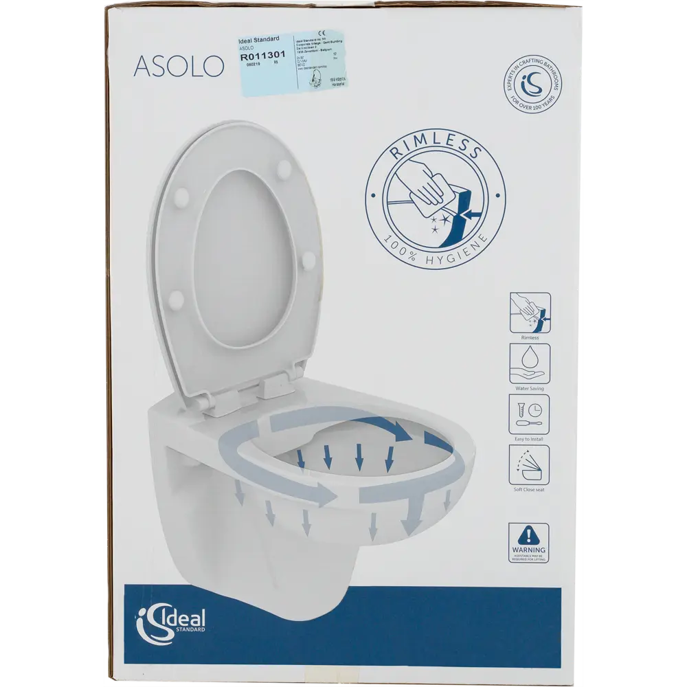 Унитаз подвесной Is Asolo R011301 безободковый 82222722 STLM-2055422 Ideal Standard - Вид №8