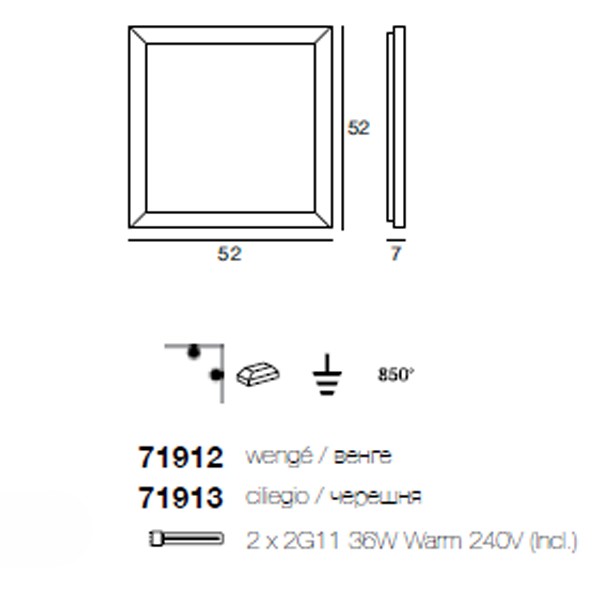 Linea Light 71912 Frame светильник настенно-потолочный 77697 - Вид №2