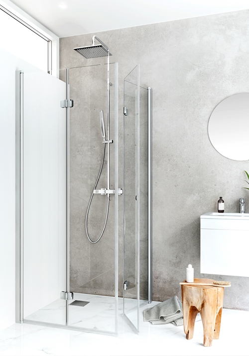 1450624 Душ Угловой Igloo Pro Vik 80X90 Прозрачное Стекло Hafa Прозрачный 