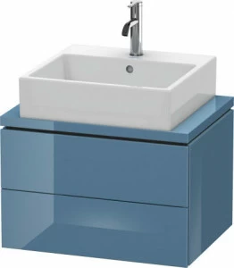 LC580504747 Тумбочка для компактной консоли L-Cube #LC5805 620 x 477 мм Каменно-синий глянцевый лак