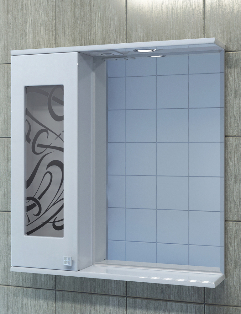 Зеркальный шкаф Provans 700 (левый, со спотом)700⨉150⨉700 мм белый VIGO sun-id-664518 - Вид №1