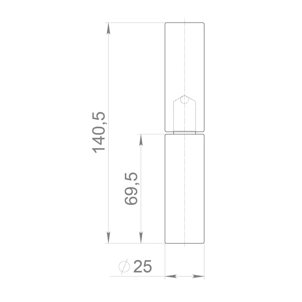 Петля гаражная с шаром 25x140 мм цвет черный Santreyd STLM-2141125 - Вид №4