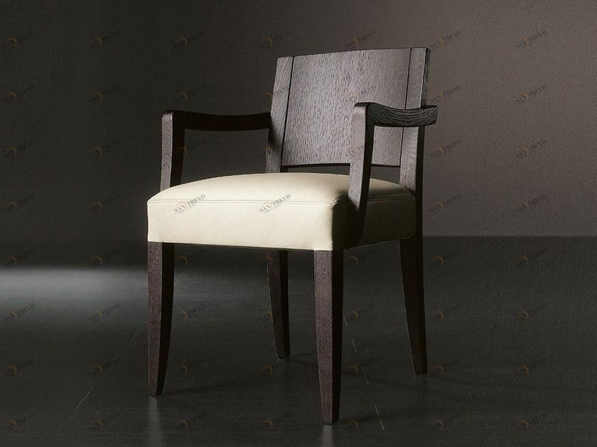 Meridiani Стул из дуба с подлокотниками со встроенной подушкой Kerr sun-id-1473450