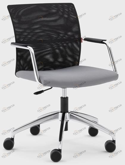 Viganò Офисное кресло из ткани с подлокотниками на колесиках Queen mesh sun-id-1483814