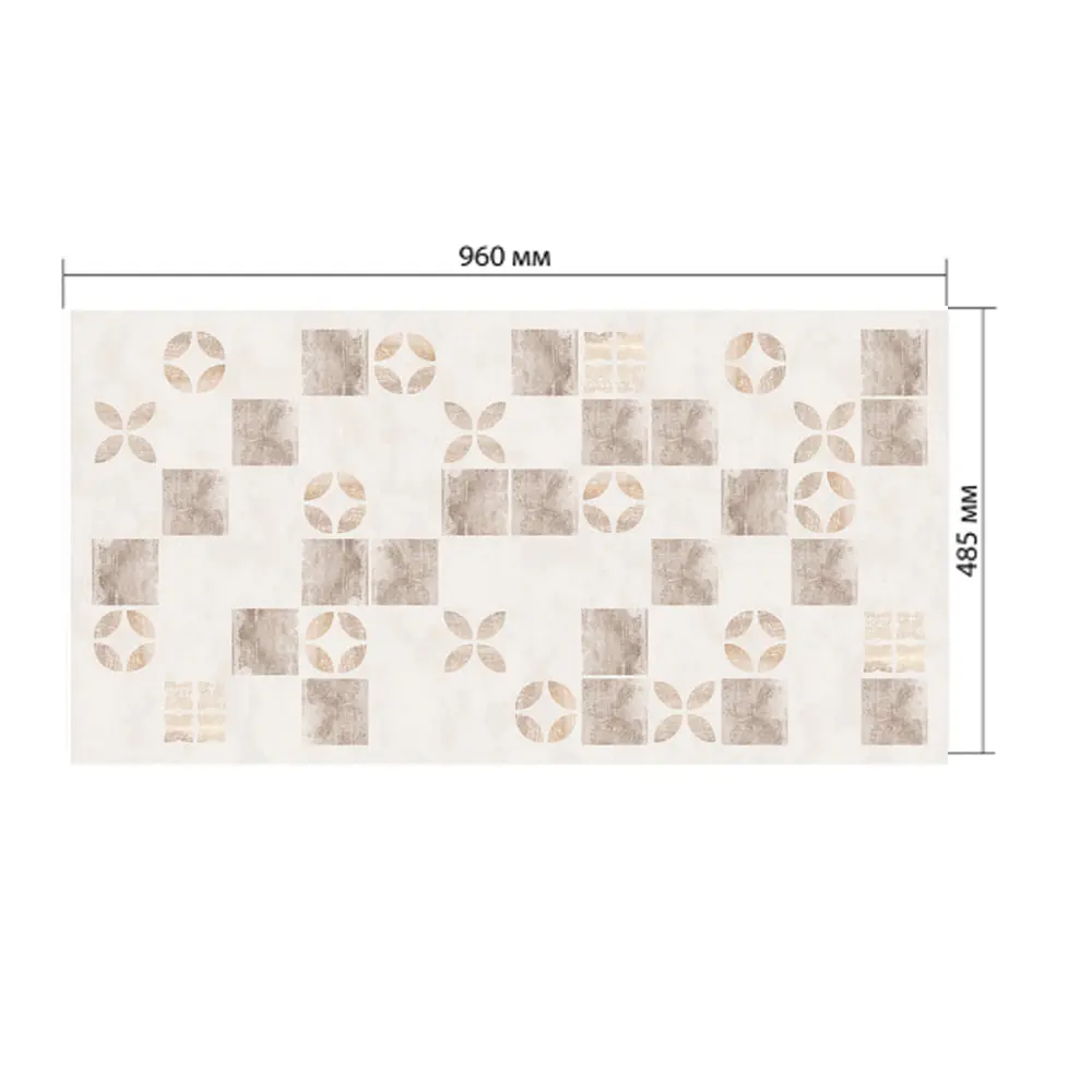 Листовая панель ПВХ Арабеска 960x485x2 мм 0.46 м² 89451704 STLM-2056670 Santreyd  - Вид №4
