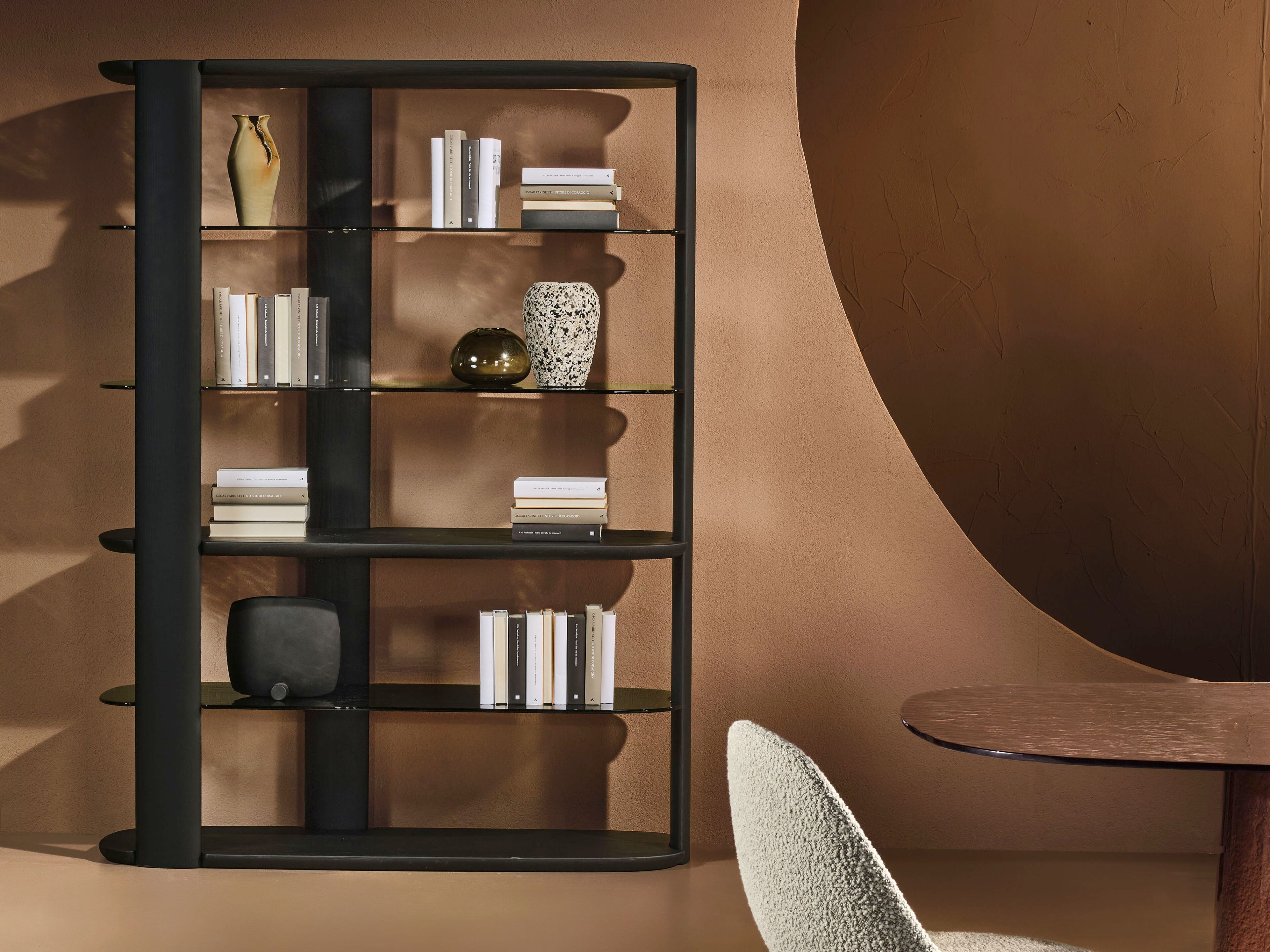 Книжный шкаф из дерева и стекла Naturedesign Главная ARCH-00027590 - Вид №2