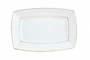 Блюдо Прямоугольное The snow Queen 33 см КОРАЛЛ THE SNOW QUEEN 029622 Белый