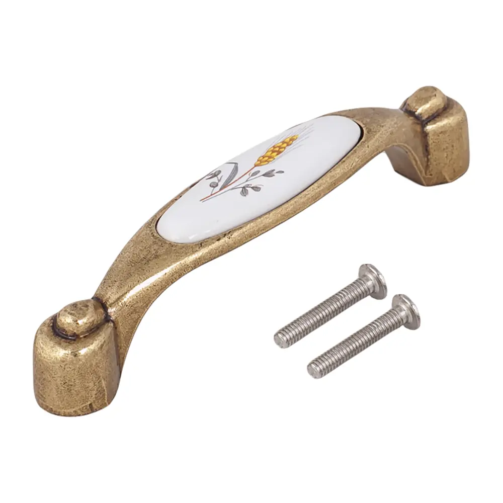 Мебельная ручка-скоба RS112AB.4/W03 96 мм керамика античная бронза BOYARD STLM-2005990 - Вид №1