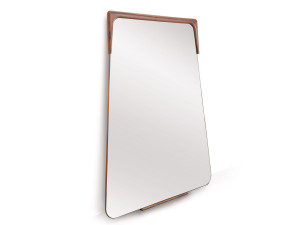 Деревянное напольное зеркало с рамкой