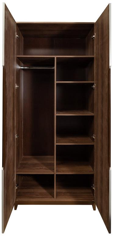 1414 Шкаф двухстворчатый с зеркалами Сканди Грей R-HOME 4009262h_Грей - Вид №3