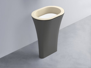 AMLA65-LN+AMPILO-BL+AMCOLO-CM Раковина Amedeo Ovale отдельностоящая cielo Enjoy + Amedeo