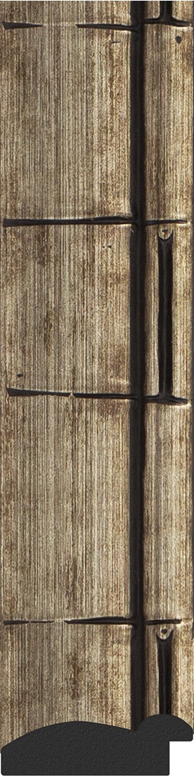 BY 4351 Зеркало с гравировкой в багетной раме - серебряный бамбук 73 mm EVOFORM Exclusive-G - Вид №3