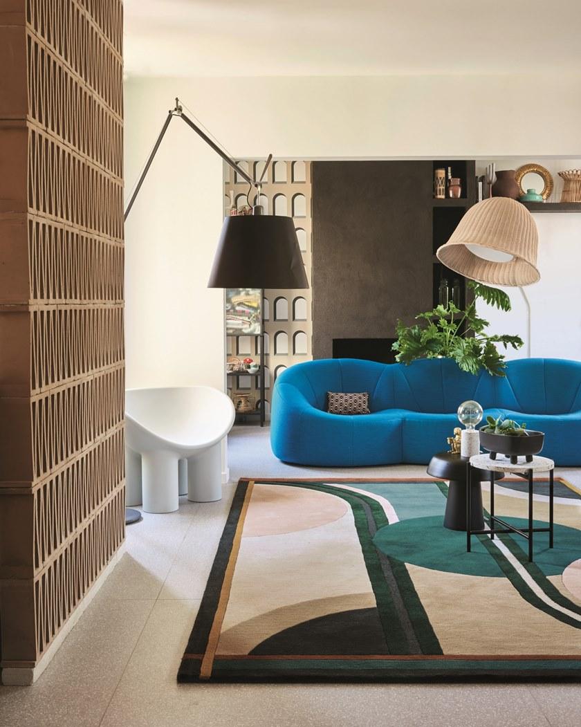 Toulemonde Bochart Прямоугольный шерстяной коврик с геометрическими мотивами The designers sun-id-1357374 - Вид №1